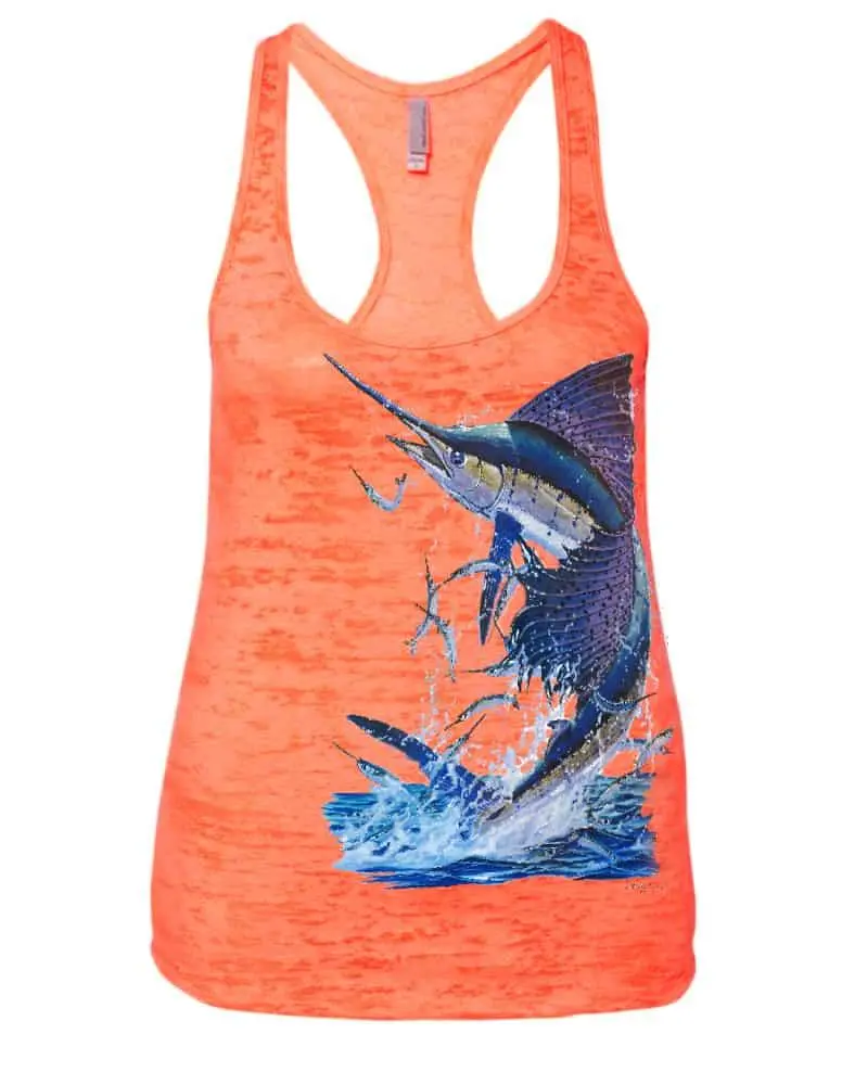 Sailfish Burnout Racerback Tank - Soft, Comfortable Fit for Active Women