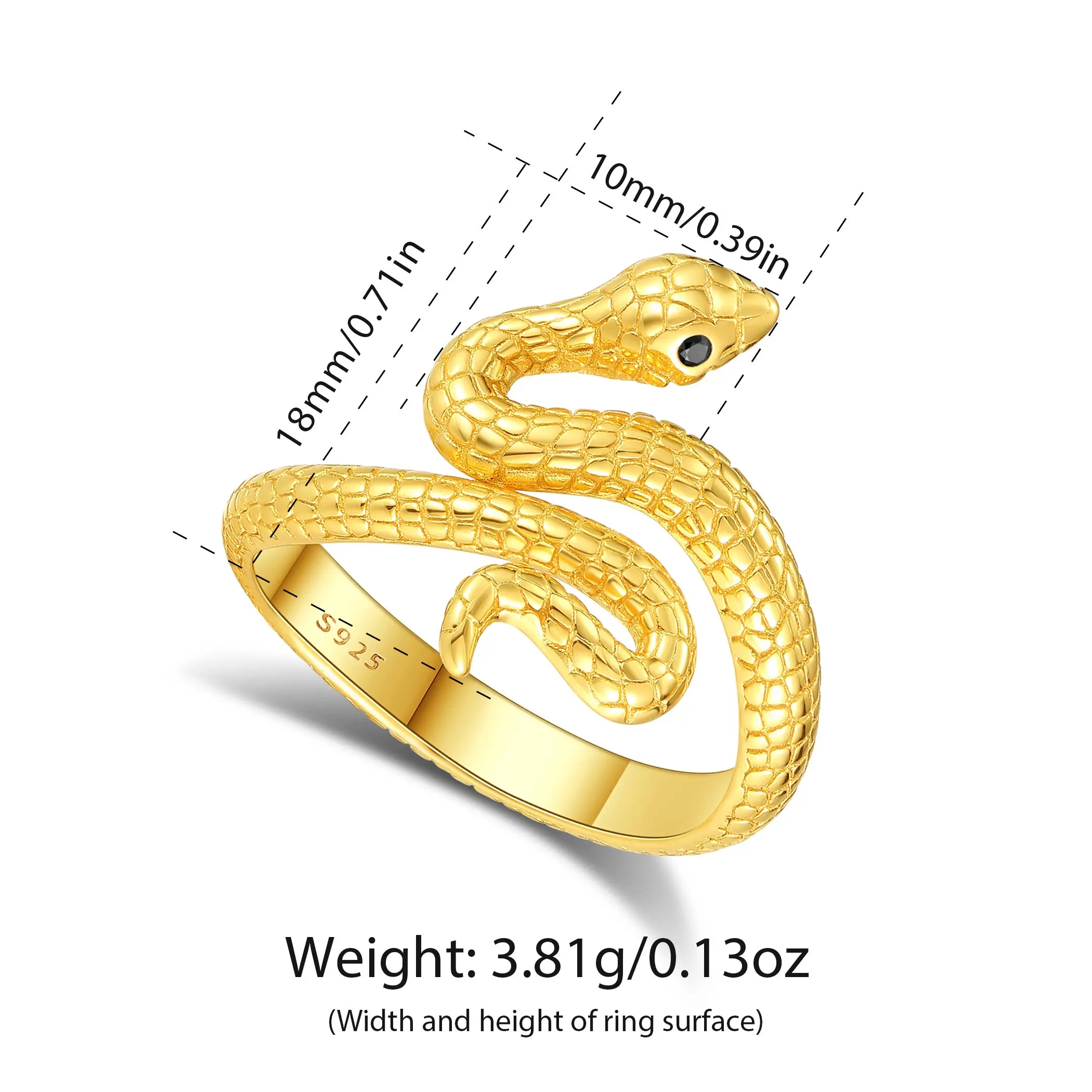 Gold Reputation Snake Ring
