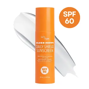SoloVegan SPF 60 Sunscreen Cream, Hydrating, Firming & Brightening Daily Moisturizer with Peptides & Vitamin C for Dry Skin, Hydrate, Moisture