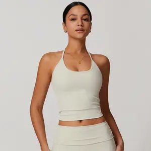 Libin Women's vest with adjustable neck and sleeveless base top, Sharp series vest, simple and comfortable short style, women's underwear, casual and slim fit