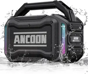 80W Bluetooth Wireless Speaker, IPX6 Waterproof, 20H Playtime, Deep Bass, TWS Pairing, Jobsite Outdoor Garage Audio Boombox Portable Loud Speaker