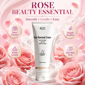 ECO Finest Hair Removal Cream for Women & Men 100ml 3.38fl oz Skin Softening & Painless Removal with Spatula for Body Back & Legs All Skin Types
