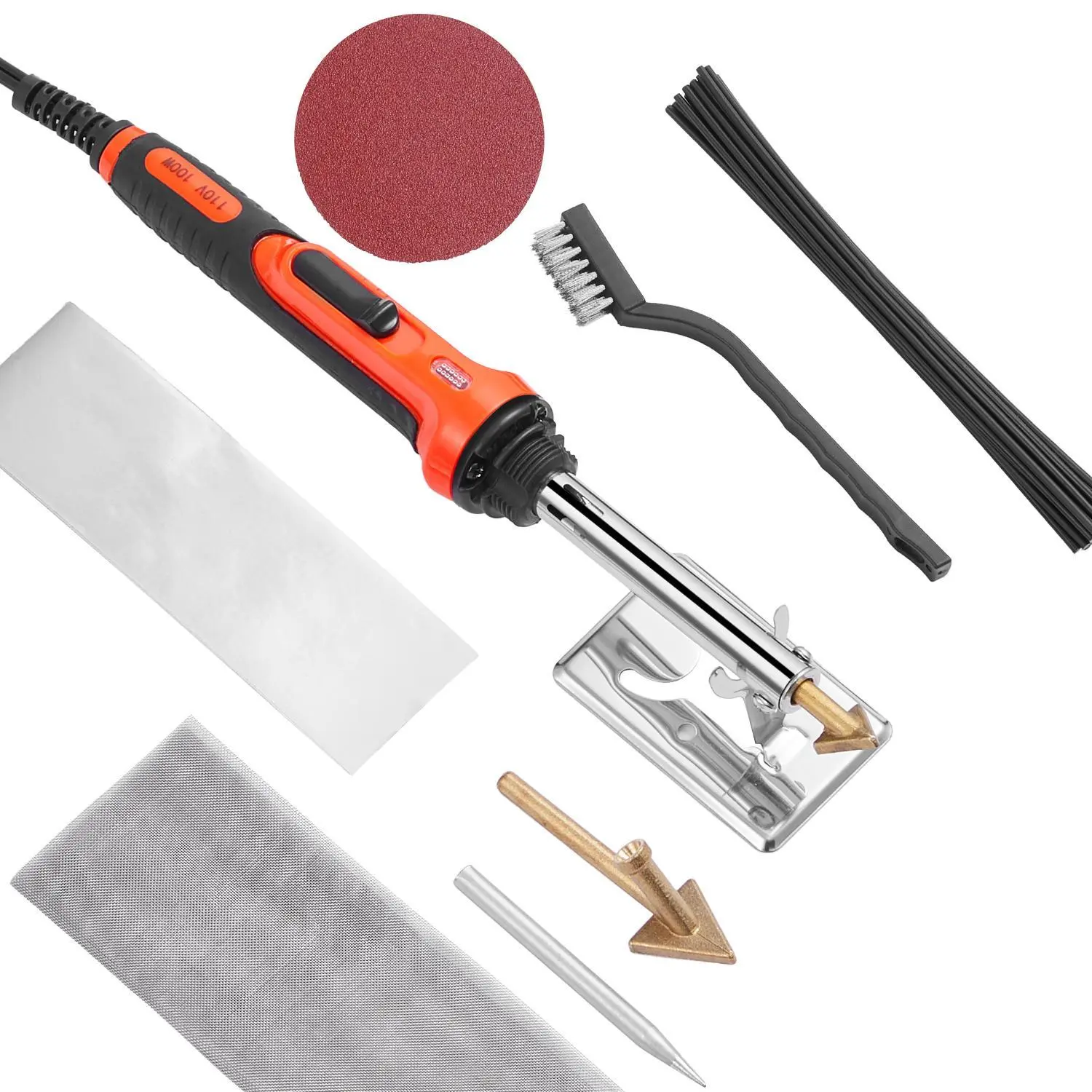 【Summerfinds】VEVOR Plastic Welder Kit,  , 60W/100W Dual-Power Plastic Welding Soldering Iron with 3 Welding Tips and 20 Welding Rods, Professional Plastic Repair Welding Tool for Car Bumper, Kayaks, Toys, Electronics