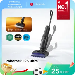 Roborock F25 series Ultra Steam Wet Dry Vacuum Cleaner, 356°F Steam Mop & 187°F Hot Water Cordless Vacuum Mop All in One, Floor Washer with Blue Light, 194°F Self-Cleaning, 180° Lay-Flat, AI Assitant Wheels #DealsForYouDays