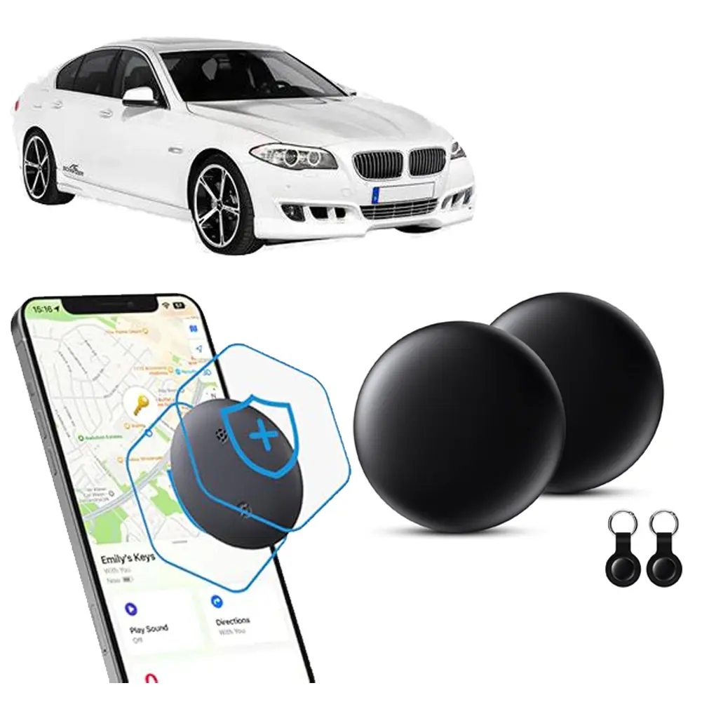 AirSmart Hidden Magnetic Bluetooth GPS Tracker - Anti Lost Wireless Key Finder, iOS-Only Find My App Compatible, Waterproof PVC Automotive Car Electronics Gadget, Hidden Gps Tracking