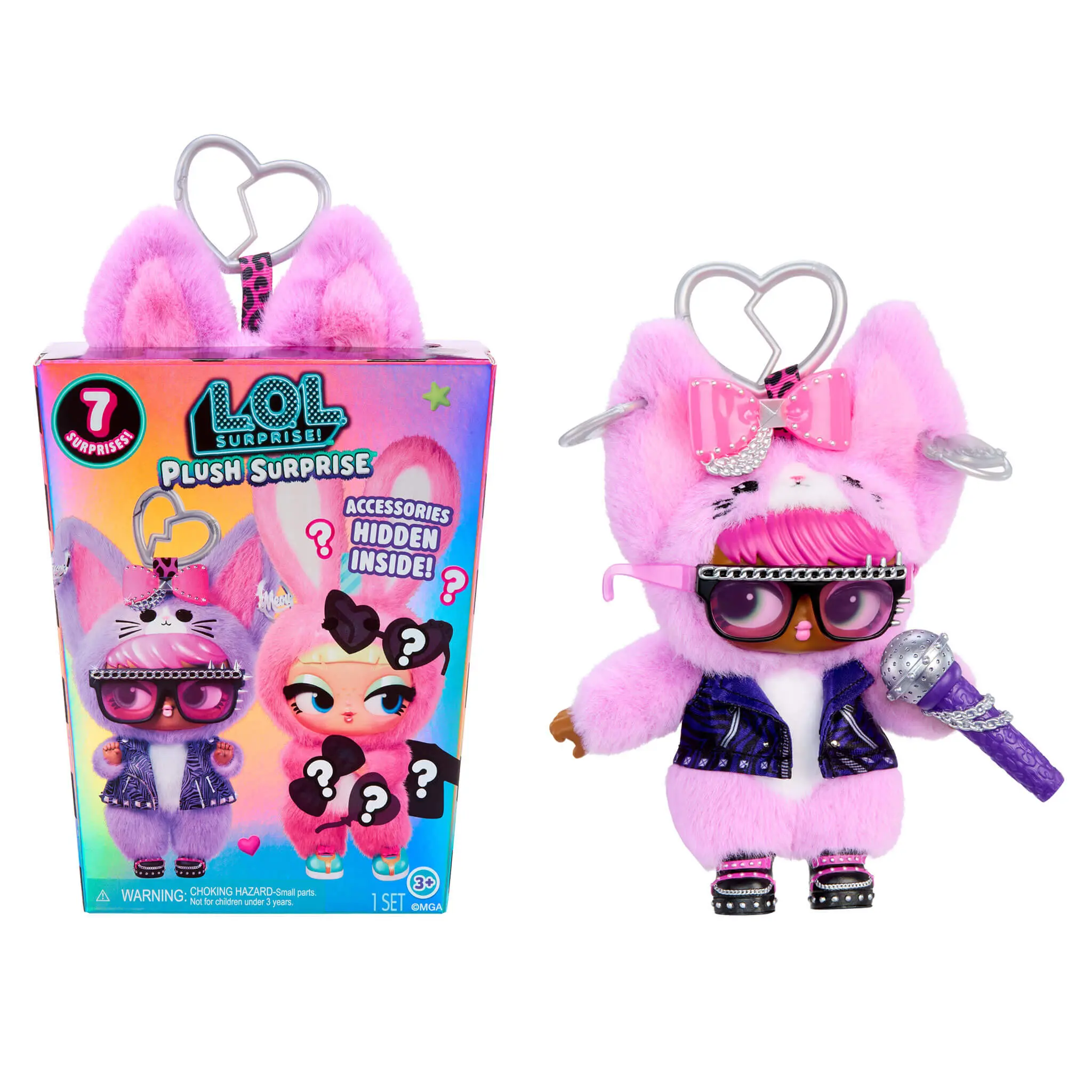 LOL Surprise Plush Surprise E-Meow Rocker – Plush with Hidden Fashions