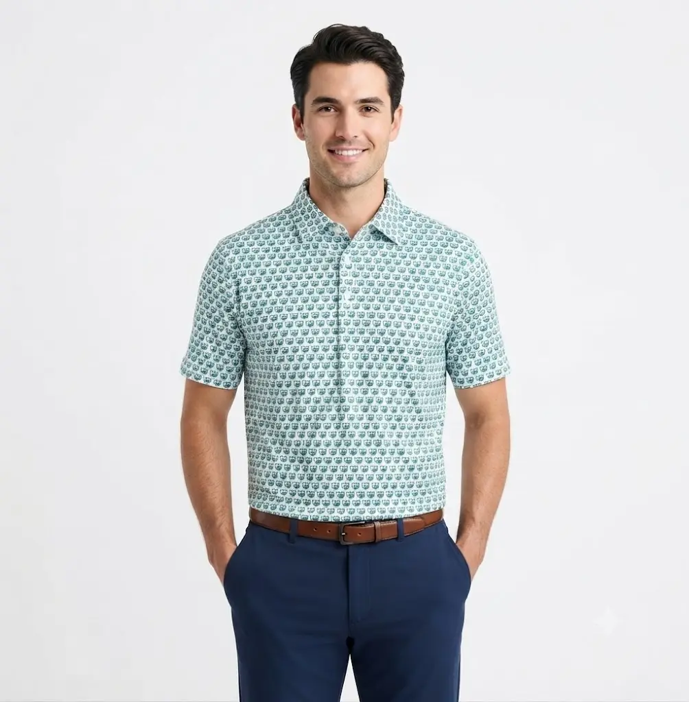 The Baylor Bruiser Men's Short Sleeve Collegiate Polo, Polo Golf 3D, Style 3D Golf, Gif For Him
