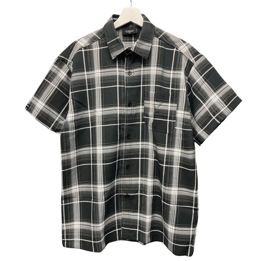 Men's Classic Short Sleeve Checkered Plaid Flannel Shirt