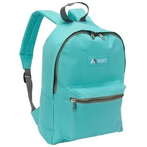212 MAIN Everest Basic Aqua Blue Backpack - Spacious, Streamlined, Easy Access, Zip Closure