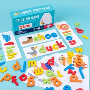 Fun Alphabet Matching Cards, CVC Word Puzzle Montessori Learning Toy, Ideal Educational Gift for Kids 3-6
