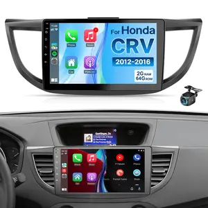 Android Car Radio for Honda CRV 2012 2013 2014 2015 2016 Car Stereo with Wireless Carplay Android Auto, 10 Inch Touch Screen, Bluetooth FM GPS WiFi SWC EQ Split Screen MIC