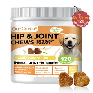 OurCares Hip & Joint Chews for Dogs | 120 Soft Chews, Chicken FlavorSupports Joint Health, Relieves Discomfort, Improves Mobility, Protects Cartilage Supplements