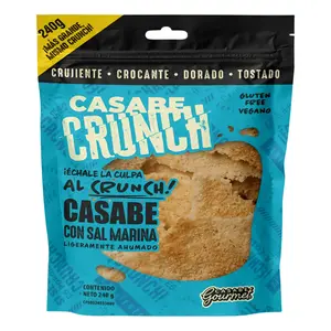 Casabe Crunch Con Sal Marina 100g | Crispy Cassava Crackers