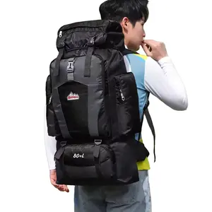 Outer Multifunctional 80-liter Backpack | Lightweight Design + Waterproof and Wear-resistant | Suitable for Long-distance Hiking/travel/mountaineering | Breathable and Not Stuffy Back