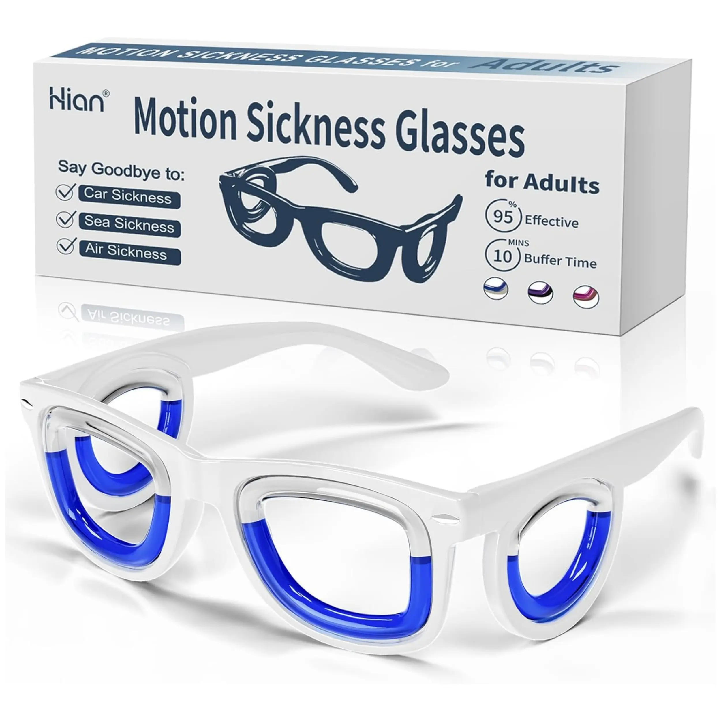 Unisex Adults' Wearable Motion Smart Glasses, Ultra-Lightweight Portable Anti-Motion Sickness Liquid Glasses, Essential for Travel & Cruise Ships