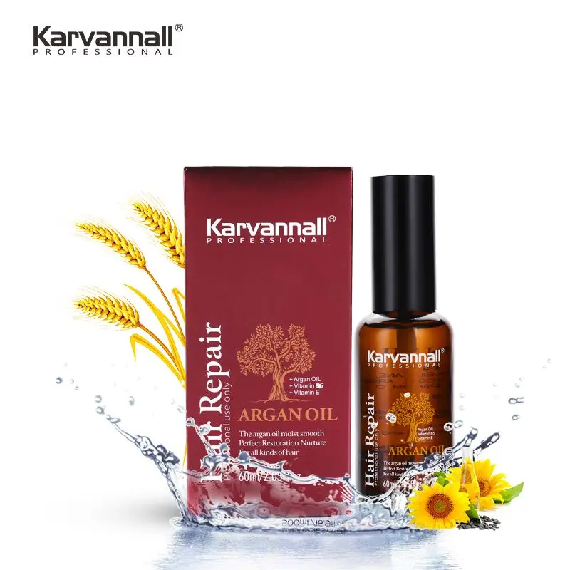 Karvannall Pure Argan Oil Professional Hair Care for Silk-Soft Texture & Radiant Shine - Professional Results for Soft Luminous Nourishing Growth Hair, Haircare, Shiny Hair