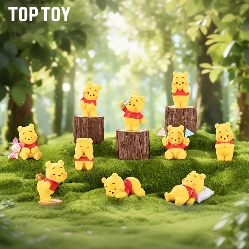 TOPTOY Winnie The Pooh Meme Face Series 2.0 Blind Box Action Figures, Kawaii Collectibles with Meme-Style Humor Adds Playful Charm, High-Quality Cute Kawaii Desktop Ornaments, Ideal Gift for Cartoon Fans