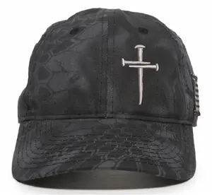 Christian Hat Sacred Nails TAC600 with Flag Adjustable Hat and Challenge Coin Hat for Men and Women