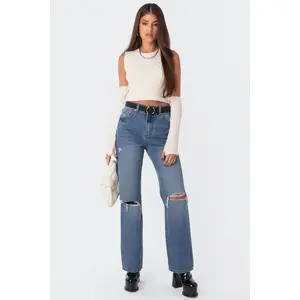 Lori High-Rise Wide Leg Jeans