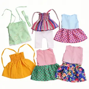 Cute Doll Set for 43.18cm Dolls, Polyester Fiber One-Piece Jumpsuit and Dress, Perfect for Playtime, Doll Clothes Set