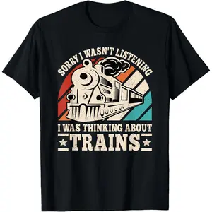 Train Lover Retro Model Train Vintage Railroad Locomotive T-Shirt Graphic tees