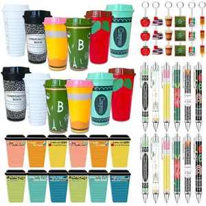 48 count Teacher Appreciation Gifts Bulk Teacher Thank You Teaching Day Gifts Include 12 Teacher Tumblers 12 Pens 12 Keychains 12 Sticky Note for  to School Party Lecturer Counselor Psychologist