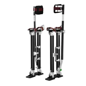 VEVOR Drywall Stilts, Summervibes, 24''-40'' Adjustable Aluminum Tool Stilts with Protective Knee Pads, Durable and Non-slip Work Stilts for Sheetrock Painting, Walking, Taping, Black