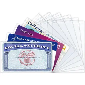 10 count  Card Protector Sleeves,31 Mil Soft Clean  SSN/ /Credit Card Holder, Soft ID/Debit/Credit Card Covers