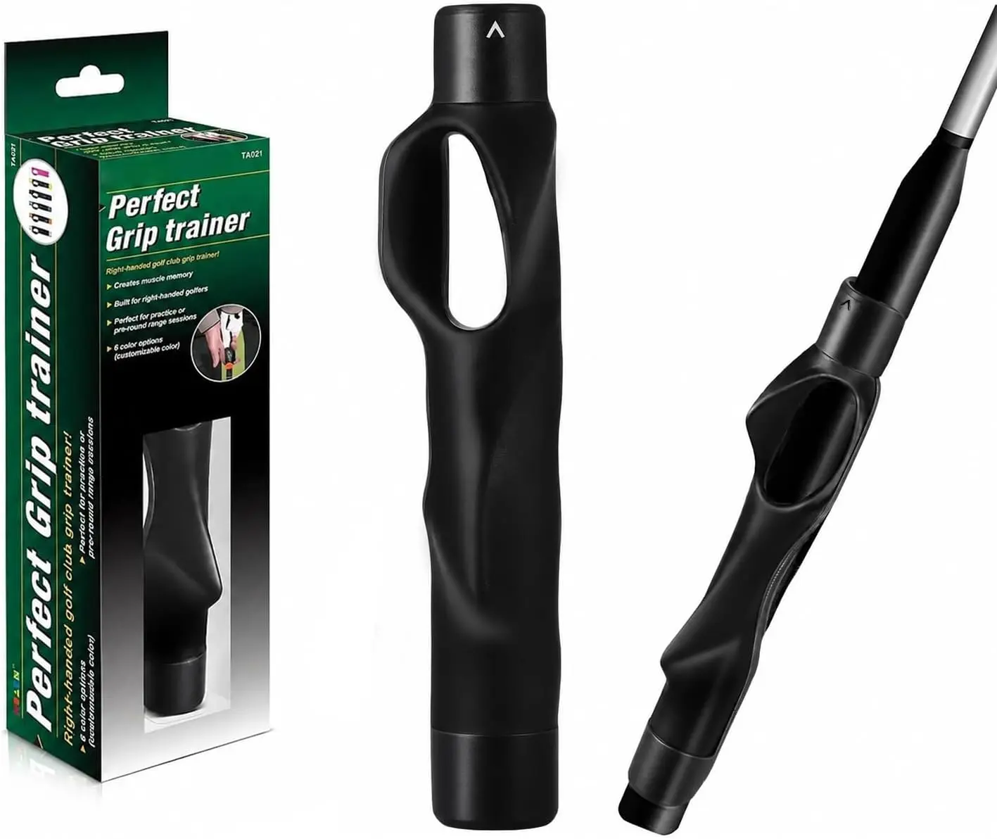 Golf Grip Trainer – Correct Hand Placement Training Aid to Improve Swing Consistency & Muscle Memory, Easy-On Golf Practice Tool