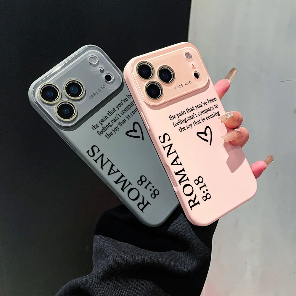 TPU Protective Handheld Religious Scripture Phone Case - Shockproof, Aesthetic Cover for iPhone 11/11-Pro/12/12-Mini/13/13-Mini/14-Pro/15/15-Pro/16/16-Pro/16-Plus/17/17-Pro (Romans 8:1 Design) - Durable Inspirational Mobile Accessory