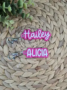 Personalized 3D Printed Name Keychain or Bag Tag – Custom Font & Color