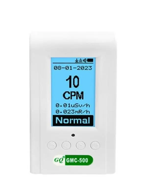 GQ GMC-500 Geiger Counter Nuclear Radiation Detector Beta Gamma X-ray Radiation Monitor Meter Dosimeter USA Product and United Nuclear Geiger Counter Test Card