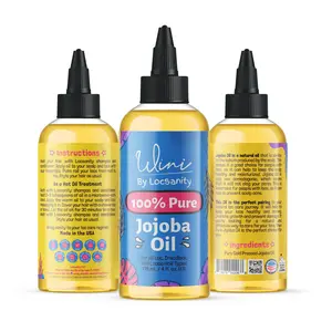 Locsanity Wini Pure Jojoba Oil for Hair and Body 4 fl oz Daily Moisturizer Hydrating & Soothing for All Hair Types Moisturizing Silky Smooth Moisture