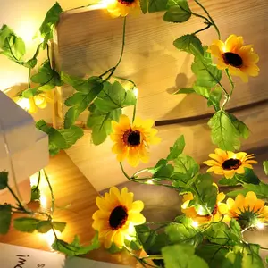 1pc Battery Operated Sunflower Decoration Light for All Season Home Decor: Bedroom, Party, Wedding, Christmas, Thanksgiving, Fireplace, Staircase, Handrail, Curtain, Artificial Flower