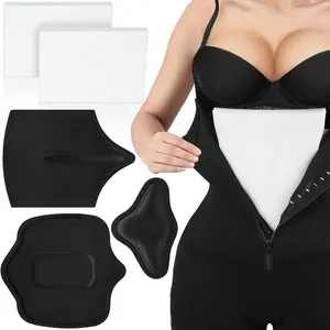 NRPC NEW 5pcs Sports protective gear fitness equipment  Lipo Foam Board Back Compression Abdominal AB Board for Lumbar Tummy Black side stabilizer Light Minimalist Shapewear