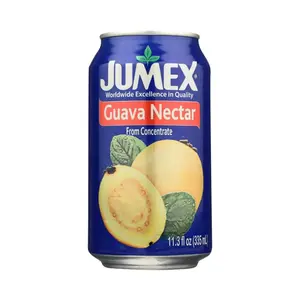 12x Jumex Guava Nectar - Fruit Juice Drink Beverage Sweet Tropical Refreshing Liquid Cans Bulk Lot Wholesale Bundle Pack Pantry Stock Real Pulp Party Supplies Thirst Quencher Liquid Goya Alternative Cold Chilled 11.3oz 12ct