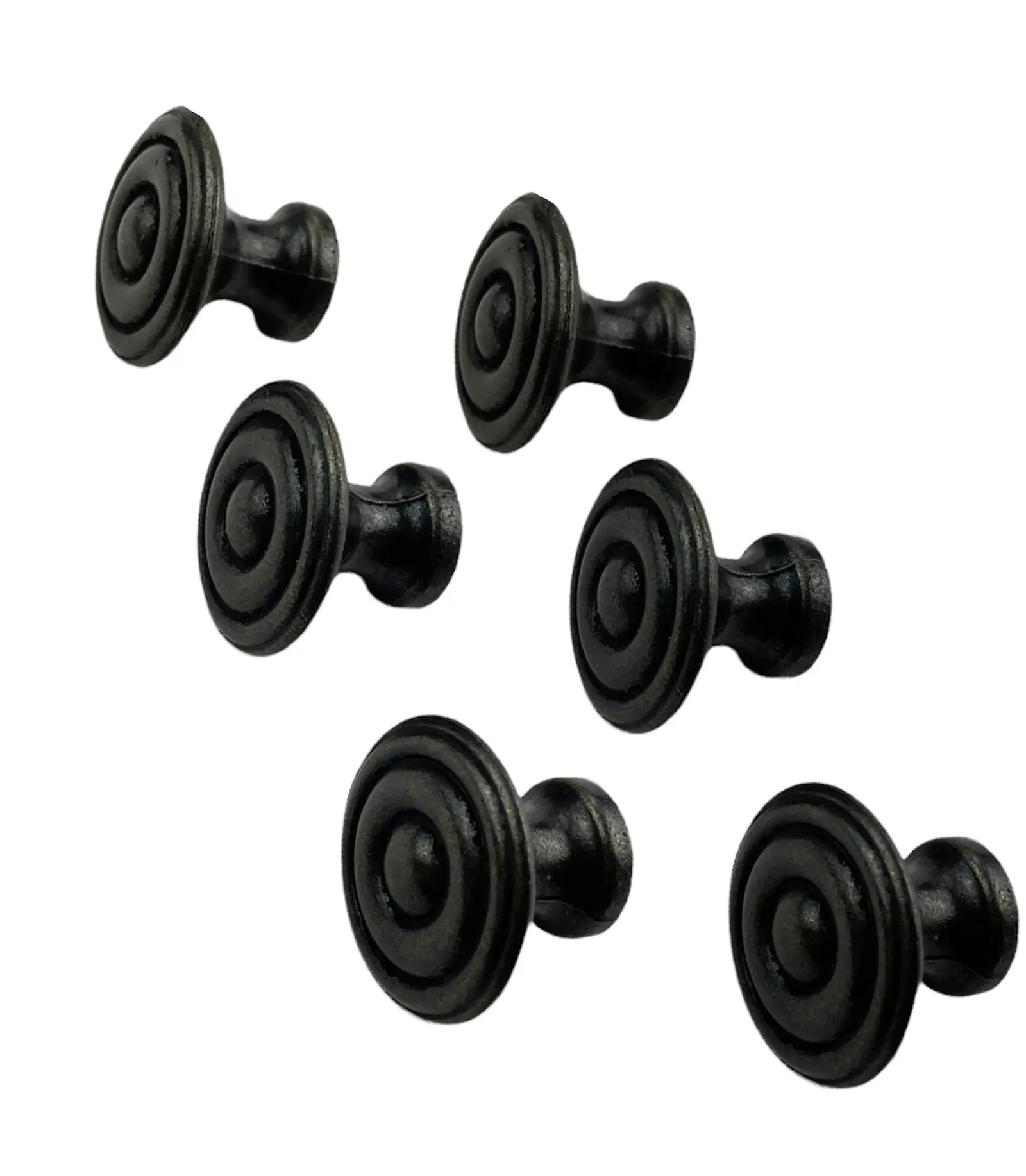 Antique Rustic Bronze In Round Ring Cabinet Hardware Knob By Muskoka Lifestyle Products USA 6-Pack (MUS909)