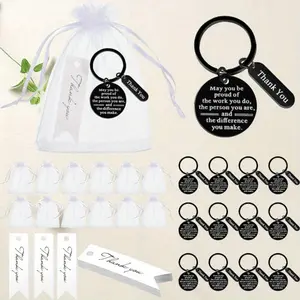[Hand Tools Kits] 36Pcs/Set Employee Appreciation Gifts Bulk for Coworkers Keychains Organza Bags with Cards for Teacher Nurse Staff Gifts Home Halloween Decor