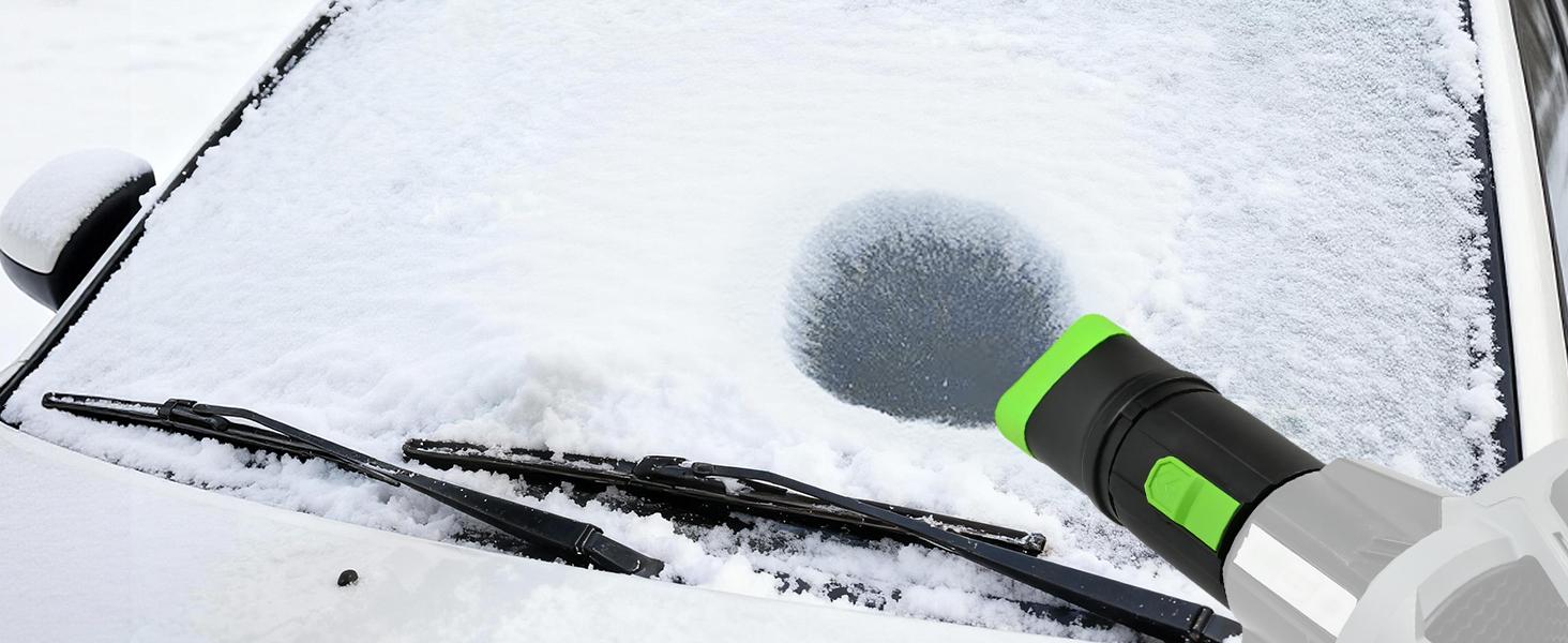 Car Drying Nozzle Compatible with EGO Leaf Blower Models 530 575 580 615 650 670 765, Compact Nozzle Attachment for Easy Snow & Leaves Removing, 360 ° Rotation & Scratch Protection, 9.5 in.