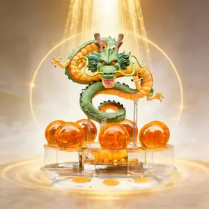 DBZ Dragon Crystal Ball Set 15cm Resin Shenron Statue 7 Resin Balls & Acrylic Stand in Gift Box Perfect for Anime Lovers Halloween Christmas Birthday Parties Valentine's gift. tiktokshopspringglowup