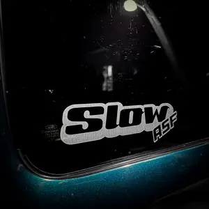 Slow ASF Decal, 2-Pack Options,  Easy to Apply - Perfect for Cars Trucks SUVs or Offices - Vehicle Exterior Decoration, High Outdoor Resistance