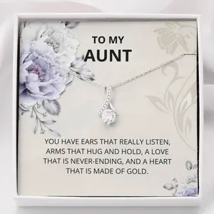 Aunt - Love That Is Never Ending Alluring Beauty Necklace - Gift For Aunt, Aunt Gift, Aunt, Auntie, Card For Aunt, Auntie Gift, Aunt Nephew