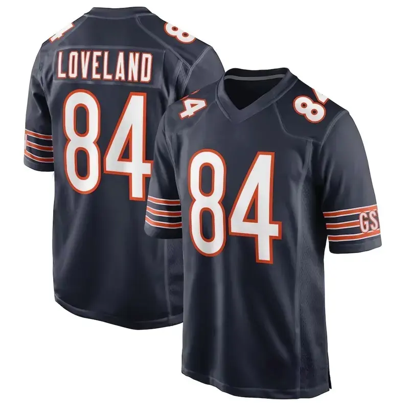 Unisex Football inspired by Chicago Loveland 84 Home Game Jersey - Black