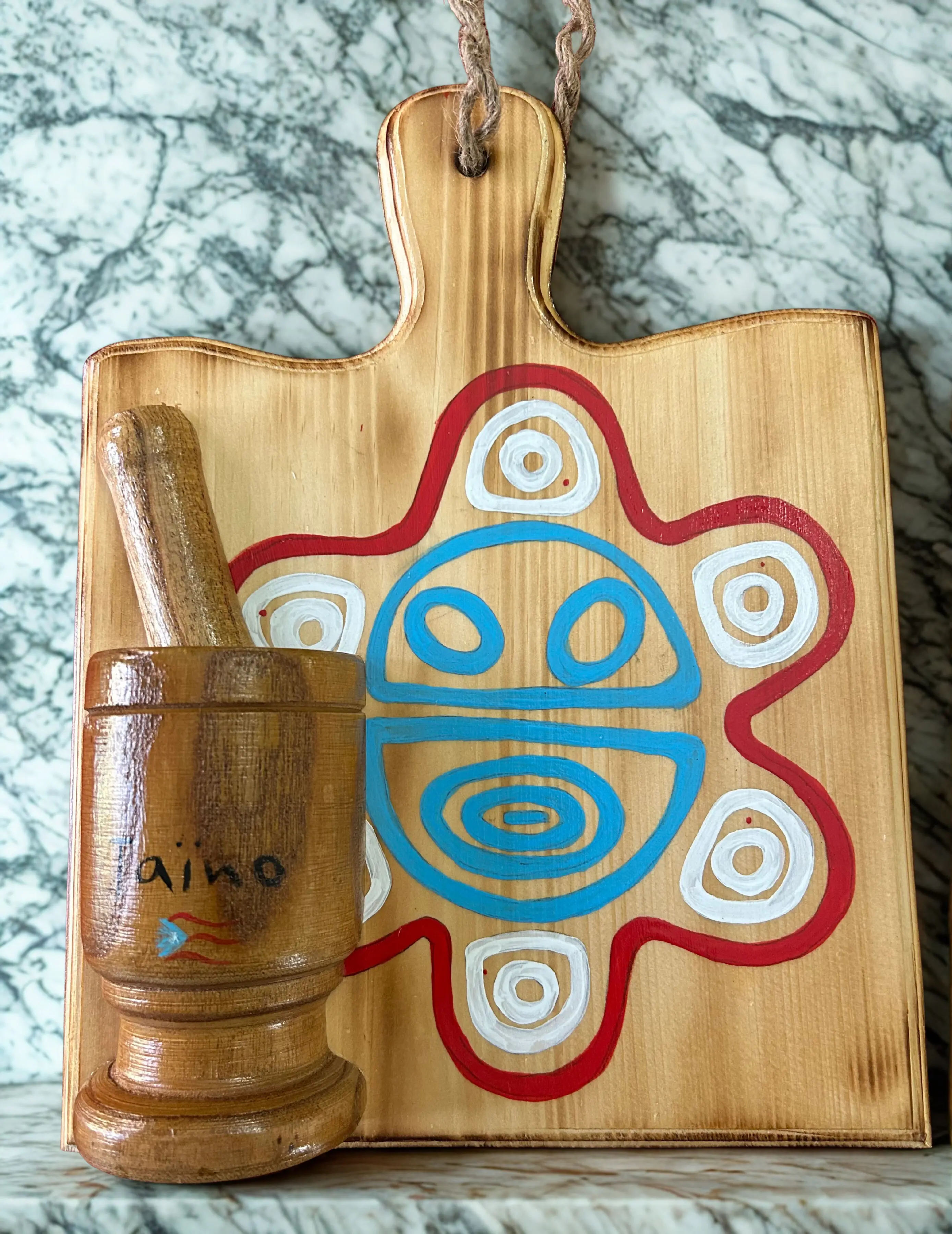Hand painted wood cutting board for decoration only