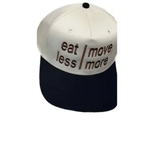 Eat Less Move More Hat Classic Fit Cotton Baseball Cap Casual Style Limited Edition Snapback Hat