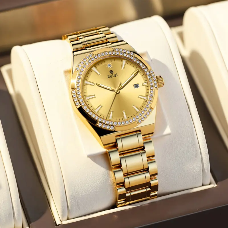 Women's Elegant Casual Watch - Quartz Movement, Adjustable Stainless Steel-Alloy Strap, Luminous, 30M Water Resistance, Ideal Valentine's Day Gift, Buckle Closure, Mineral Glass, 32Mm Round, for Watch Enthusiasts