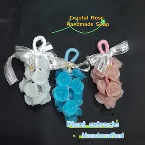 DIY Crystal Rose Handmade Soap - Valentine's Day Gift - Multi-functional Aromatherapy Handmade Soap with Plant Extracts