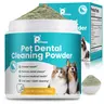 Petrivium 60-Servings Dog & Cat Oral Care Solution (Brushing + Powder) – Natural Toothpaste Alternative with Seaweed, Green Tea Powder, Postbiotic, Tartar/Stain Removal, Breath Freshener