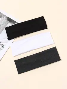 Solid Color Minimalist Hair Band, High Stretch Face Washing & Sporting Hair Band for Women and Girls, Elastic Headband