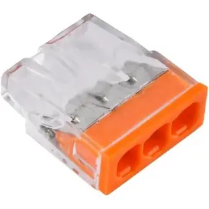 100pcs Wire Connectors Push-in Kit 3 Ports Electrical Splicing Compact Nuts Connectors for Wiring 18-13 AWG